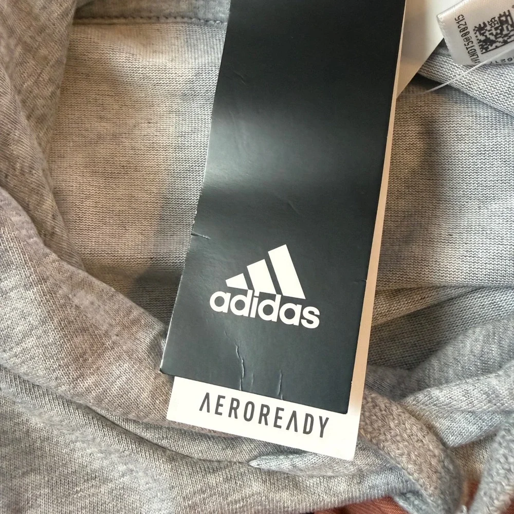 Adidas Men's Grey AEROREADY Long‎ Sleeve Hoodie Sweatshirt Size S